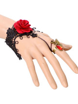Casual Vintage Rose Bracelet With Ring