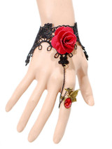 Casual Vintage Rose Bracelet With Ring