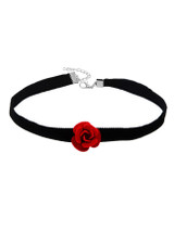 Casual Velvet Rose Choker Necklace Casual Velvet Rose Choker Necklace