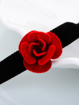 Casual Velvet Rose Choker Necklace Casual Velvet Rose Choker Necklace