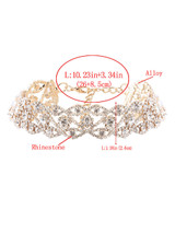Casual Alloy Rhinestone Hollow Out Choker Necklace
