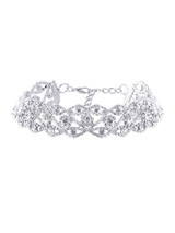 Casual Alloy Rhinestone Hollow Out Choker Necklace