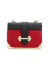 Casual Gold Trim Crossbody Bag