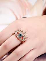 Casual Eye Shape Rhinestone Ring Casual Eye Shape Rhinestone Ring