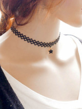 Casual Lace Star Choker Necklace