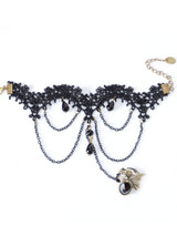Casual Gothic Lace Butterfly Bracelet With Ring