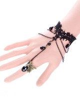 Casual Gothic Lace Butterfly Bracelet With Ring