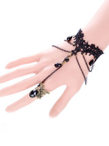 Casual Gothic Lace Butterfly Bracelet With Ring