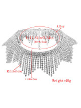 Casual High-Quality Tassels Rhinestone Choker Necklace