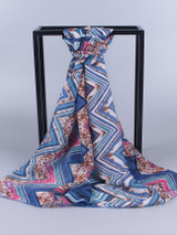 Casual Zigzag Striped Chiffon Scarf
