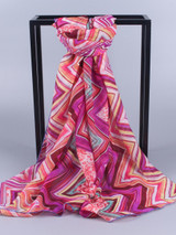 Casual Zigzag Striped Chiffon Scarf