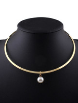 Casual Punk Faux Pearl Pendant Necklace