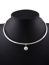 Casual Punk Faux Pearl Pendant Necklace