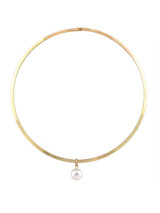 Casual Punk Faux Pearl Pendant Necklace