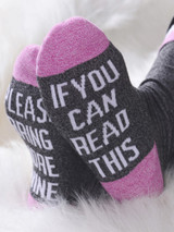 Casual Lovely Color Block Letter Sock