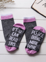 Casual Lovely Color Block Letter Sock
