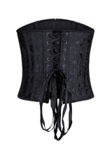 Casual Strapless Lace-Up Plain Corset