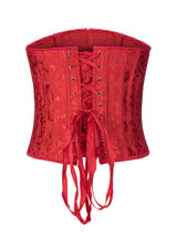 Casual Strapless Lace-Up Plain Corset