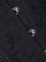 Casual Lace-Up Ruffle Trim Single Breasted Plain Corset