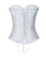 Casual Lace-Up Ruffle Trim Single Breasted Plain Corset