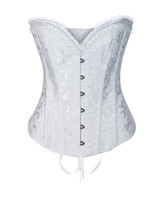 Casual Lace-Up Ruffle Trim Single Breasted Plain Corset