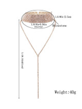 Casual Luxury Rhinestone Long Chain Choker Necklace