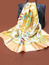 Chain Silk Squared Scarf