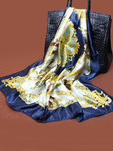Chain Silk Squared Scarf