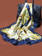 Chain Silk Squared Scarf