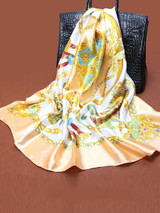 Chain Silk Squared Scarf