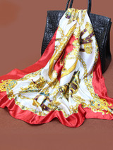 Chain Silk Squared Scarf