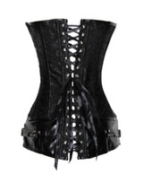 Casual Strapless Lace-Up Patchwork Plain Corset