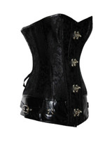 Casual Strapless Lace-Up Patchwork Plain Corset