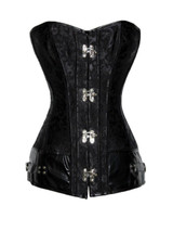 Casual Strapless Lace-Up Patchwork Plain Corset