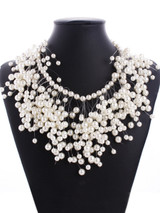Casual Chic Faux Pearl Beaded Necklace