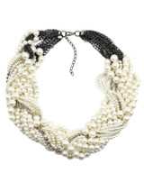 Casual White Faux Pearl Beaded Necklace