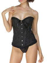Casual Bowknot Lace-Up Ruffle Trim Corset