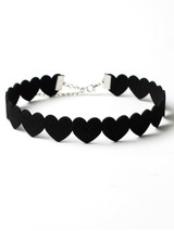 Casual Velvet Heart Choker Necklace Casual Velvet Heart Choker Necklace