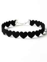 Casual Velvet Heart Choker Necklace Casual Velvet Heart Choker Necklace