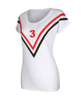 Casual Number Striped Round Neck Short Sleeve T-Shirt