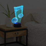 Colorful Musical Note Shape 3D Visual Lights Touch Type LED Lamp Creative Present 3D Night Light