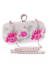 Casual Floral Embroidery Evening Clutch Bag