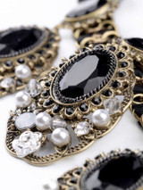 Casual Imitation Stone Pendant Adjustable Choker Necklace