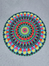 Casual Multi-Color Pattern Printed Round Beach Shawl