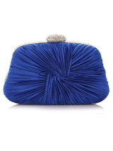 Casual Rhinestone Pleated Chain Evening Clutch Bag