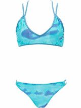 Casual Spaghetti Strap Printed Bikini