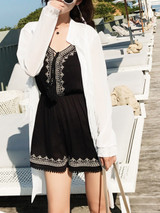 Casual Fringe Longline Patchwork Hollow Out Plain Kimono