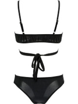 Casual Strappy Spaghetti Strap Hollow Out Plain Bikini