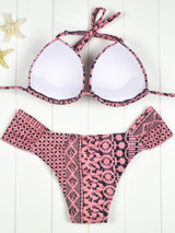 Casual Captivating Halter Printed Bikini