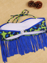 Casual Halter Fringe Leopard Bikini
